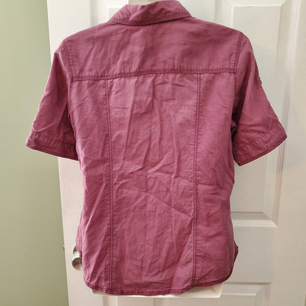 Purple button down top - Picture 7 of 7